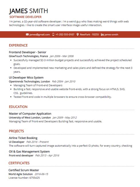 best online cv maker for students