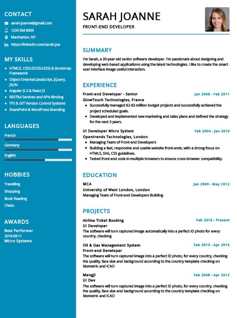 Free Resume Builder Templates Pdf